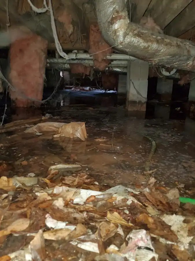 Crawl space flood assessment for Commercial Water Damage Restoration in Kennedale